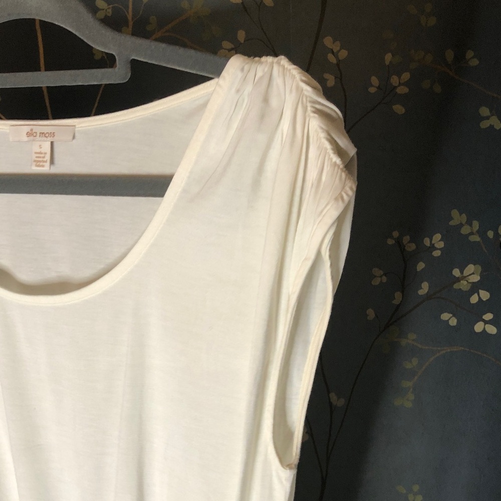 Anthropologie Grecian Ella Moss Cream Sleeveless Top Size S